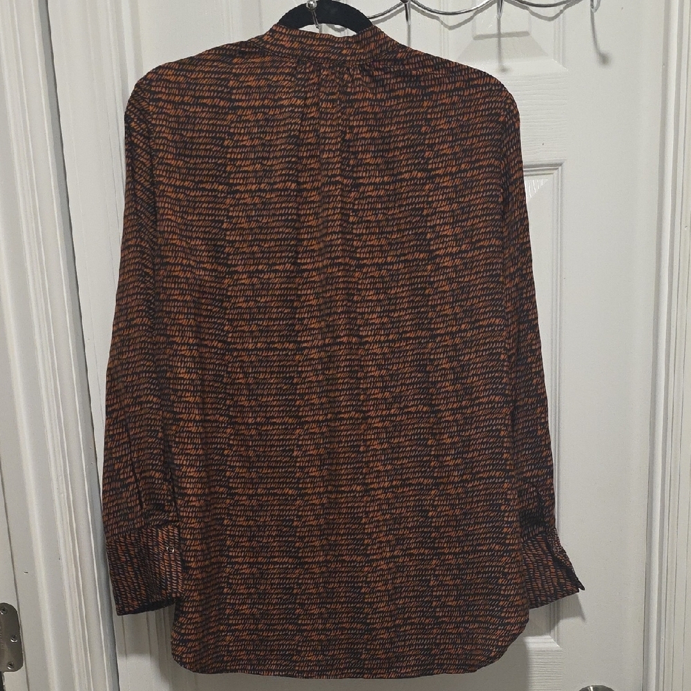 Everlene & David Lerner Mandarin Collar Button Down Tunic Blouse - Picture 5 of 16